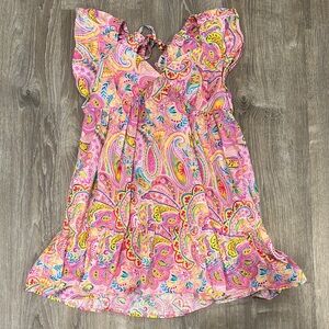 Vibrant Paisley Mini Dress